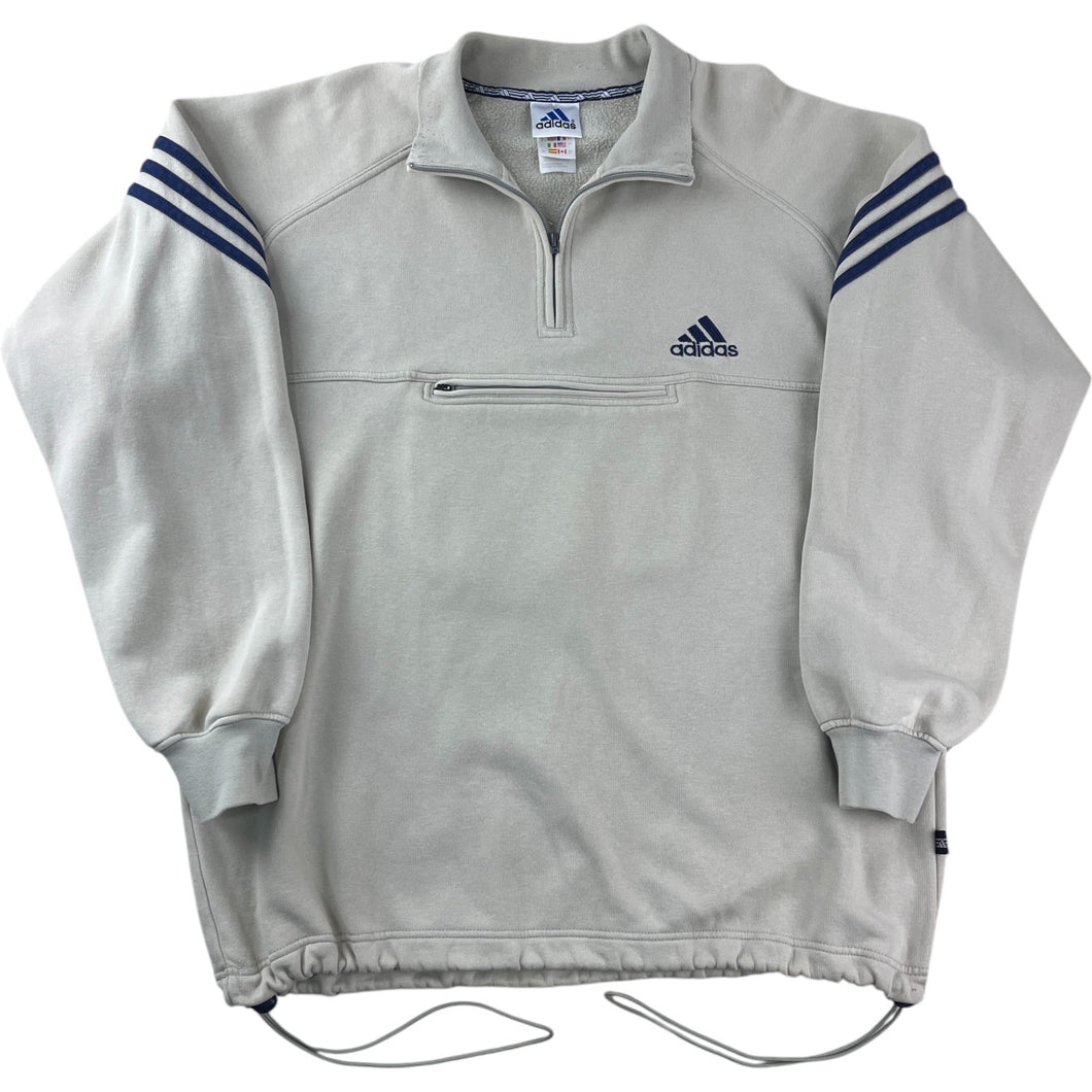 Sudadera Quarter Zip Adidas 90's Kanguro Pocket - L