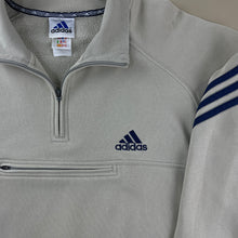 Cargar imagen en el visor de la galería, Sudadera Quarter Zip Adidas 90&#39;s Kanguro Pocket - L