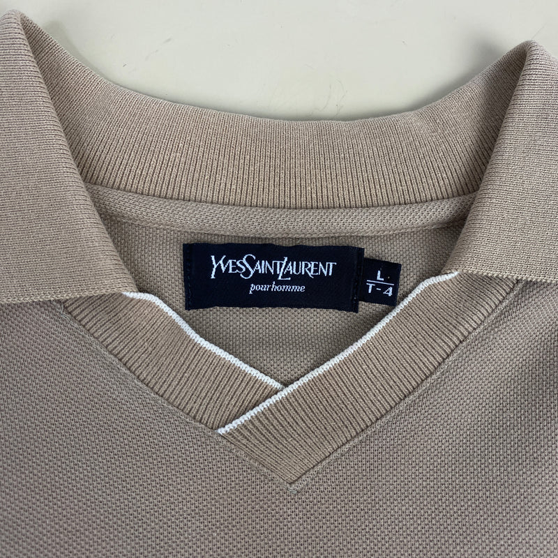 Polo V Neck Yves Saint Laurent Beige - L