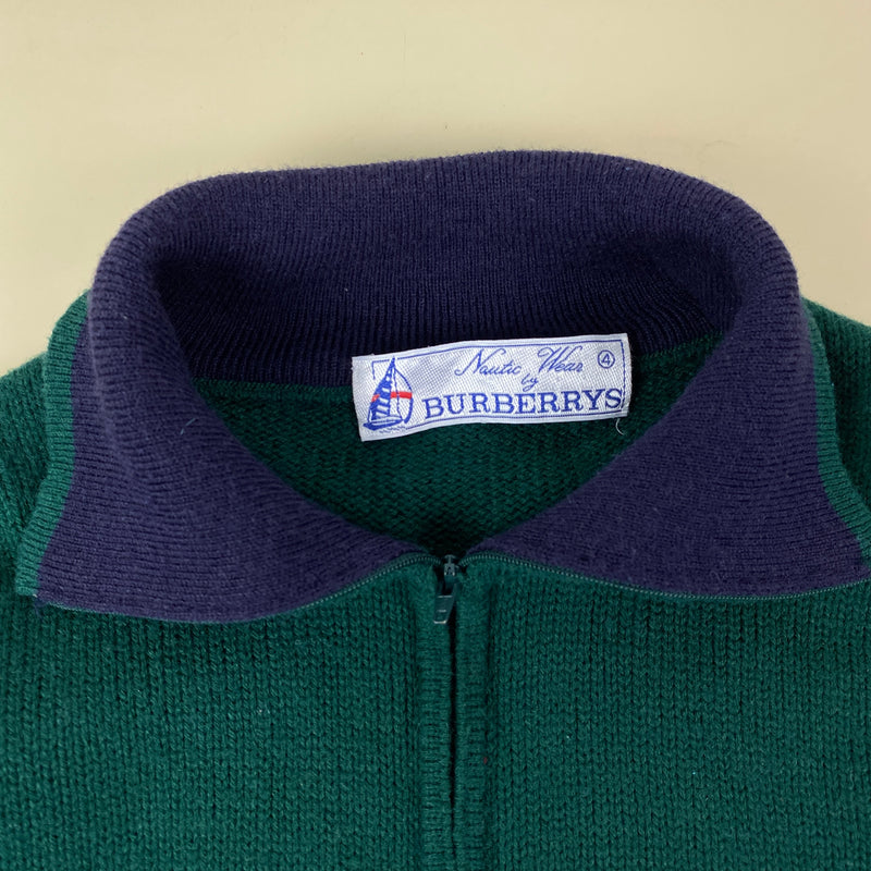 Jersey Halfzip Burberry Nautic Wear 80's - XL