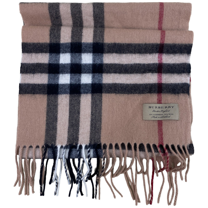 Bufanda Burberry Classic Check Cashmere Beige