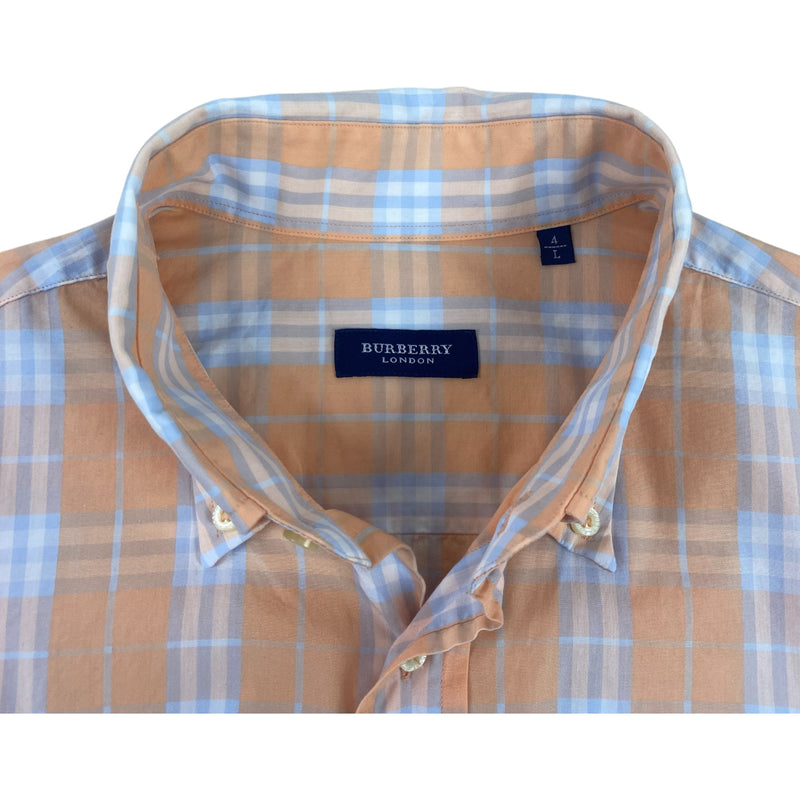 Camisa Burberry Orange Check - L